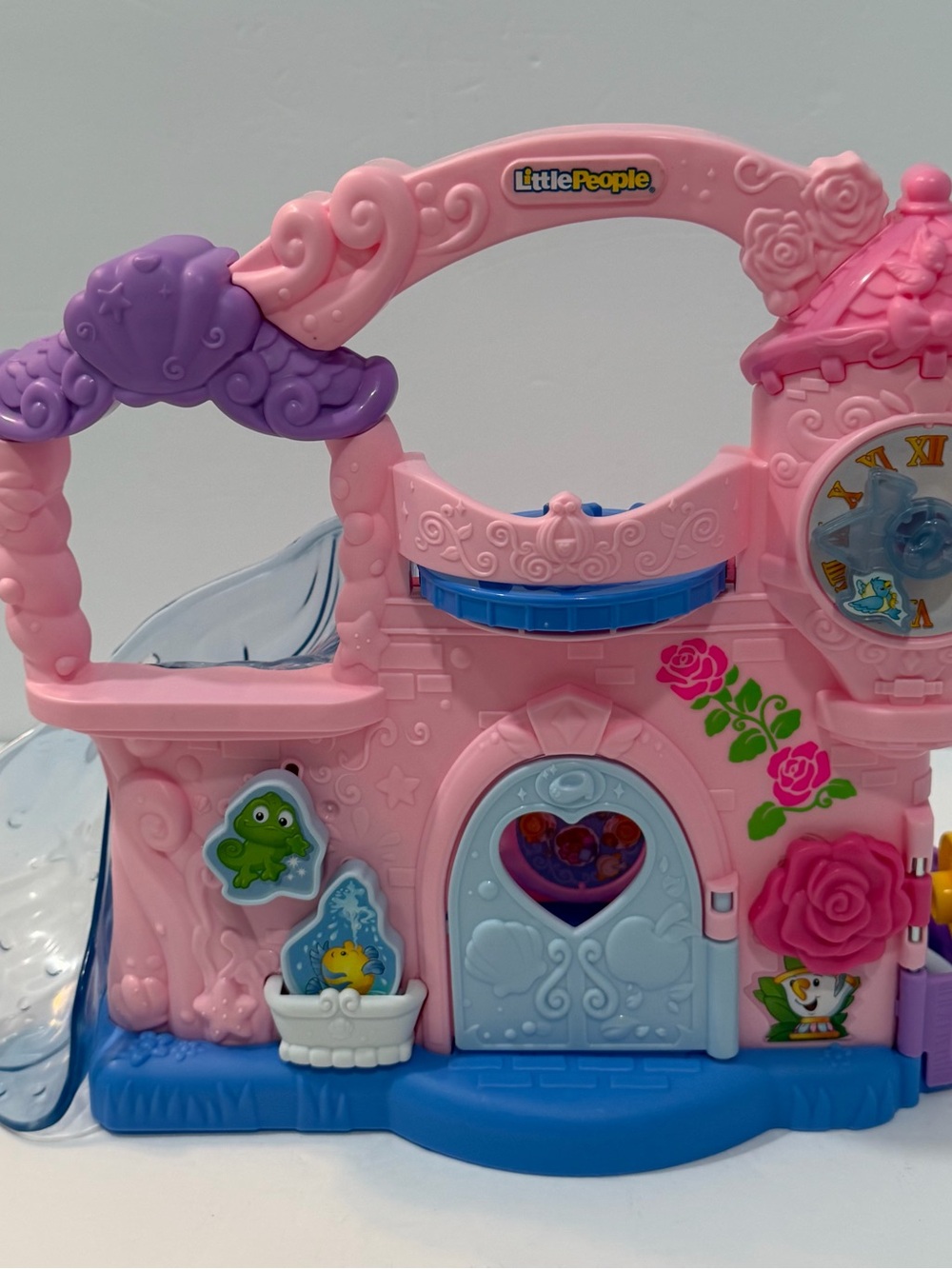 Fisher-Price Little People Pink and Purple Princess Play Castle with Blue Base
